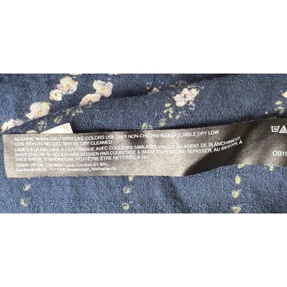 Free People Bali Tate Navy Floral Lace-Trimmed Bodysuit Open Back Size XL - Picture 5 of 16